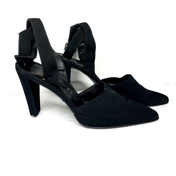 Vintage Nine West Ankle Strap Pointed Toe Heels - Picture 2 of 8